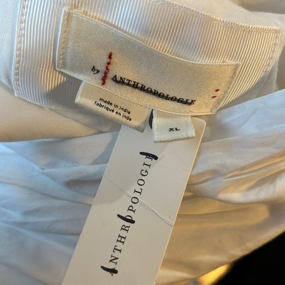 Anthropologie The Tommie Cap-Sleeve Smocked Front-Zip Shirt Dress Size XL NWT - Picture 13 of 13